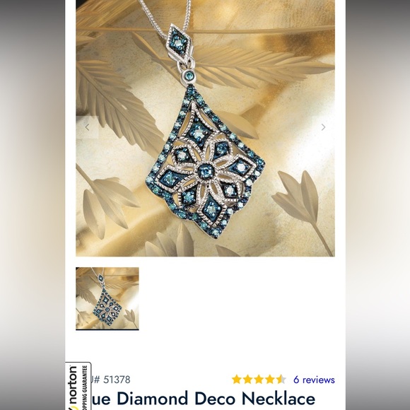 Blue Diamond Necklace - Picture 2 of 5